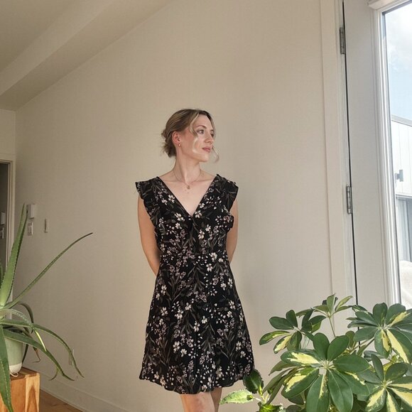 Floral Faux Wrap Dress - Picture 3 of 3
